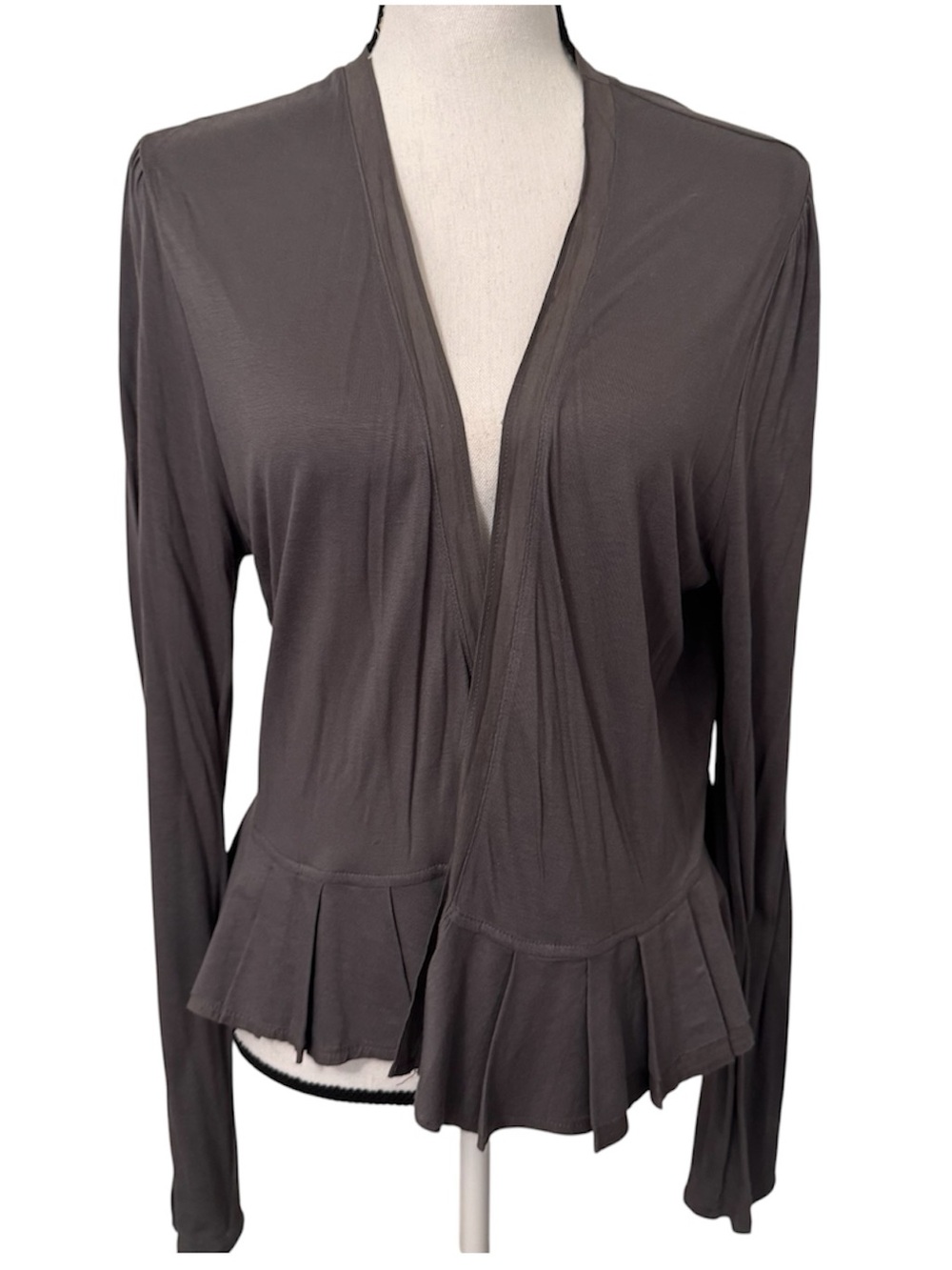 Converse Open Front Peplum Rayon Cardigan Size XL